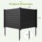 Costway 48"L x 37.5"H Air Conditioner Fence with 3 Ground Stakes Black/White